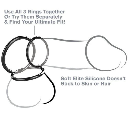 Fantasy C Ringz – Silicone 3 Anneaux Stamina Set