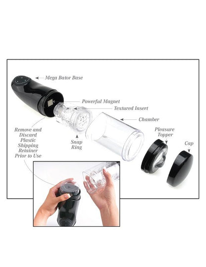 EXTREME TOYZ - MLE MASTURBADOR USB PDX MEGA BATOR ANO NEGRO