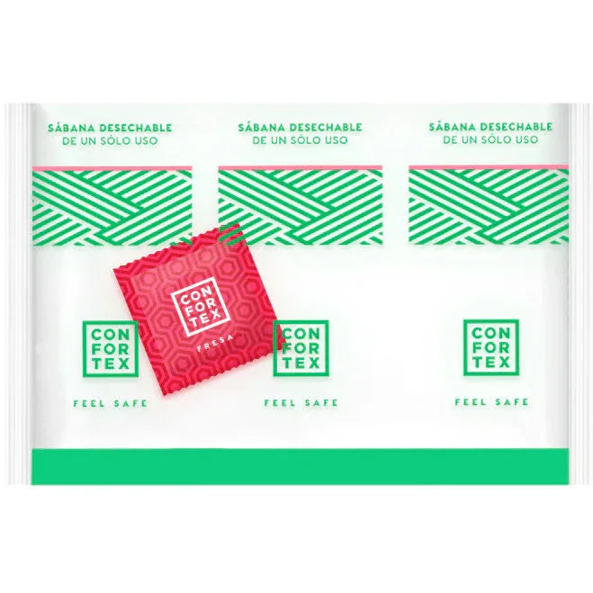 Confortex – Feuilles Hygiéniques Jetables, Sac Individuel + Condom Fraise