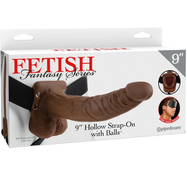 Fetish Fantasy Series – Sangle Creuse 9 avec Boules 22.9 cm Marron