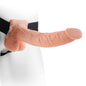 SERIE FETISH FANTASY - CORREA HUECO DE 23 CM CON BOLAS, COLOR CARNE