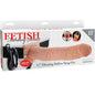 SERIE FETISH FANTASY - 11 STRAP-ON VIBRADOR HUECO CON CUENTAS 27,9 CM COLOR CARNE