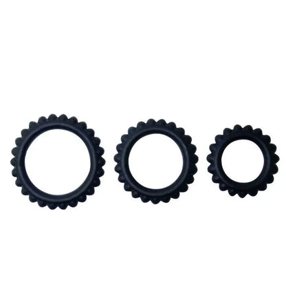 Baile – Titan Set 3 Pcs Cock Ring Noir 2.8 + 2.4 + 1.9 cm
