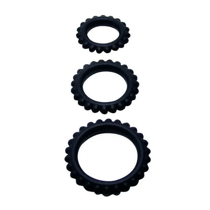 Baile – Titan Set 3 Pcs Cock Ring Noir 2.8 + 2.4 + 1.9 cm