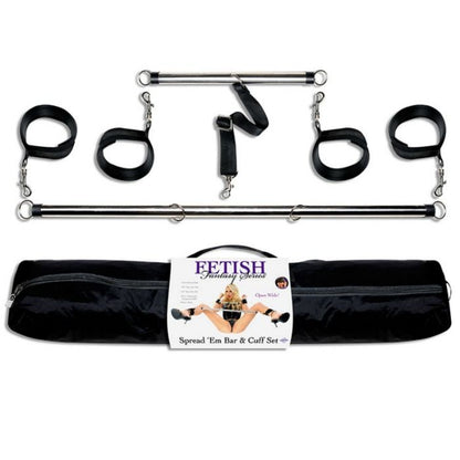 FETISH FANTASY SERIES - FETISH BARS AND HANDCUFFS RESTRAINT SET