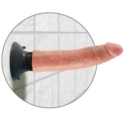 King Cock – Gode Vibrateur 17.78 cm Naturel