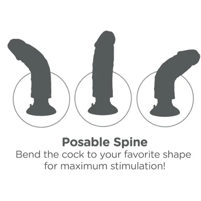 King Cock – Gode Vibrateur 17.78 cm Naturel