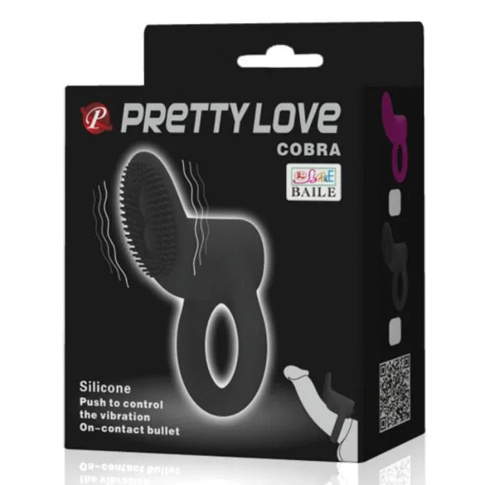 Pretty Love Cobra Anneau Vibrateur Noir