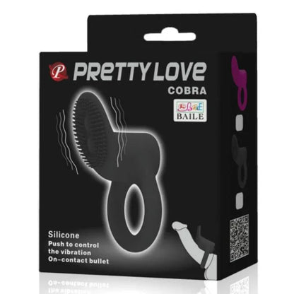Pretty Love Cobra Anneau Vibrateur Noir