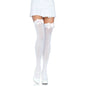 LEG AVENUE - MEDIAS DE NYLON CON LAZO BLANCO/ROSA