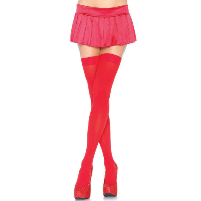 Leg Avenue – Cuisses Hautes en Nylon Rouge