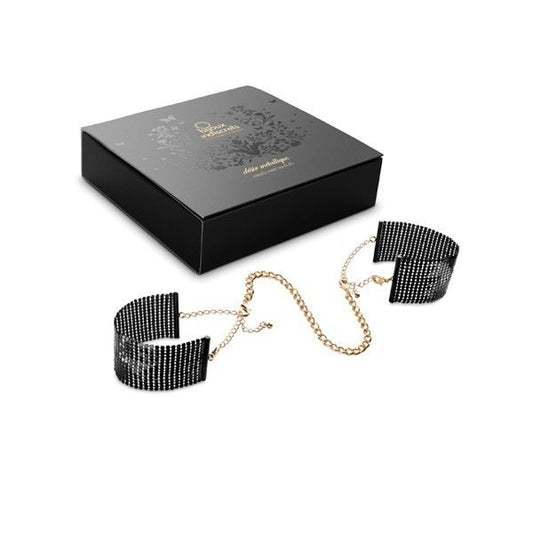 JOYERÍA - ESPOSAS DE MALLA METÁLICA NEGRA DESIRE