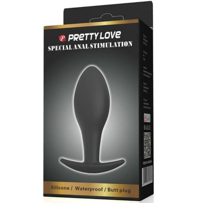 PRETTY LOVE - PLUG ANAL DE SILICONA CON ANCLA 8,5 CM NEGRO