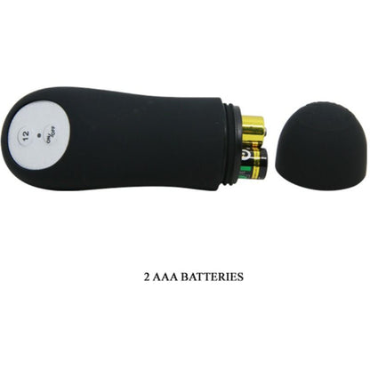 PRETTY LOVE - PLUG ANAL DE SILICONA CON FORMA DE PENE Y 12 MODOS DE VIBRACIÓN NEGRO