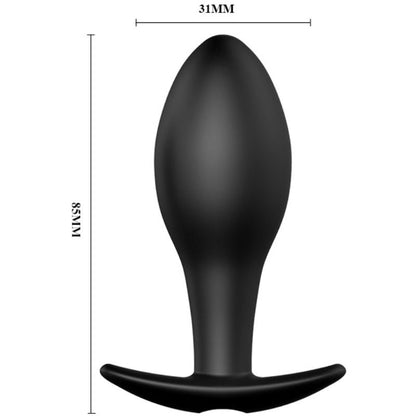 PRETTY LOVE - PLUG ANAL DE SILICONA CON FORMA DE ANCLA, 12 MODOS DE VIBRACIÓN, NEGRO