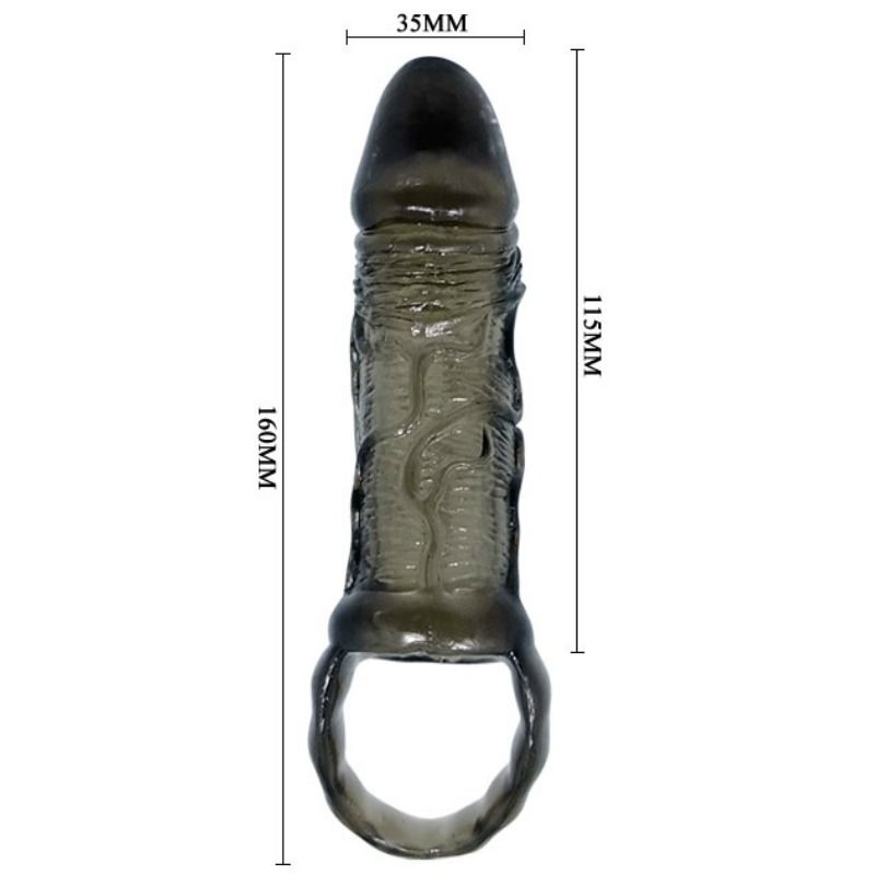 DANCE - GAINE PÉNIS DEXTENSION AVEC SANGLE POUR TESTICULES 11.5 CM