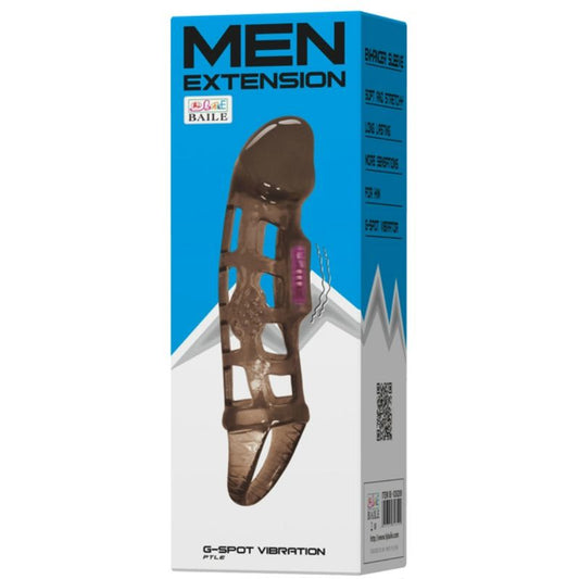 DANCE - MANCHON DEXTENSION DE PÉNIS DE AVEC VIBRATION ET SANGLE 13.5 CM