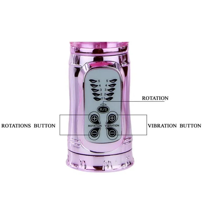 Baile – Vibrateur Rechargeable avec Stimulateur de Papillon Rotation et Throbbing