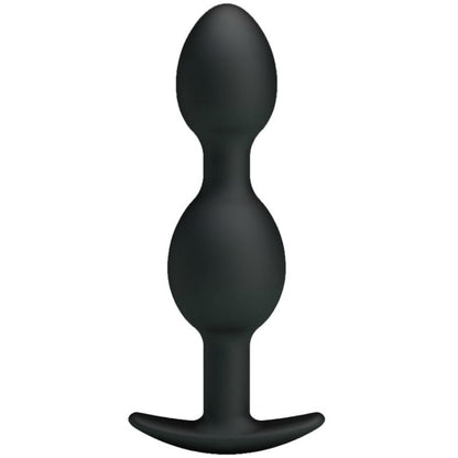 PRETTY LOVE - BOLAS ANALES DE SILICONA NEGRAS DE 12,5 CM