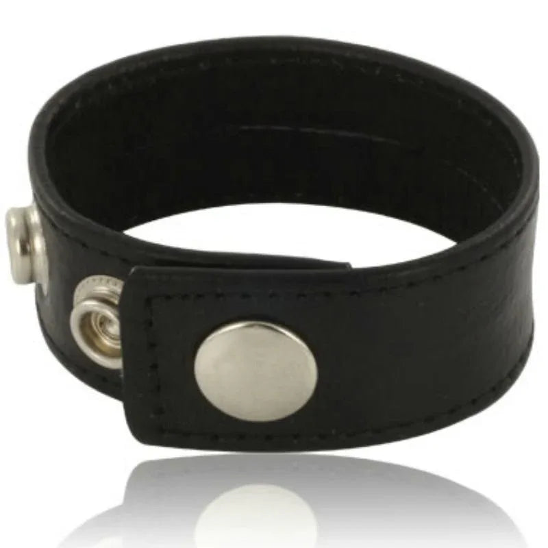 Leather Body – Sangle de Pénis Réglable en Cuir Noir