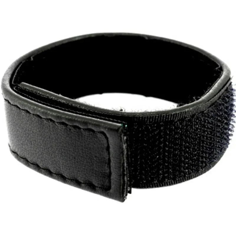Leather Body – Sangle en Cuir Réglable avec Velcro pour Pénis Noir