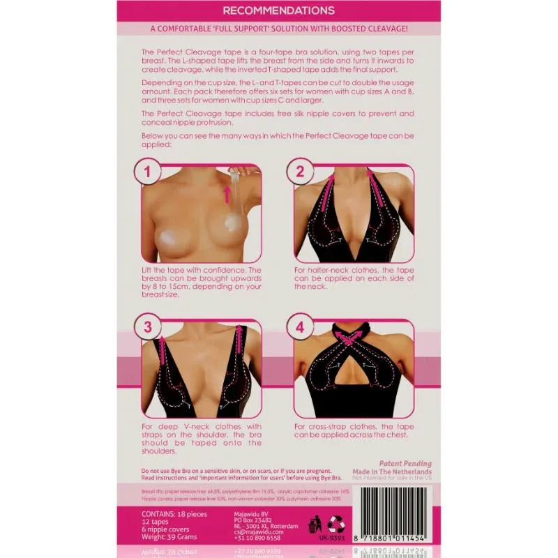 Bye Bra – Ruban D'Amélioration + Couvre Malins Gratuits Coupe A F