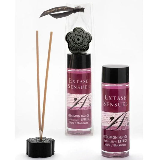 Extase Sensual – Huile de Massage Effet Chauffant aux Phéromones de Mûre 100 ml