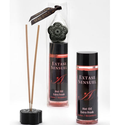 SENSUAL EXTASE - HUILE DE MASSAGE EFFET FRAISE EXTRA FRAÎCHE 100 ML