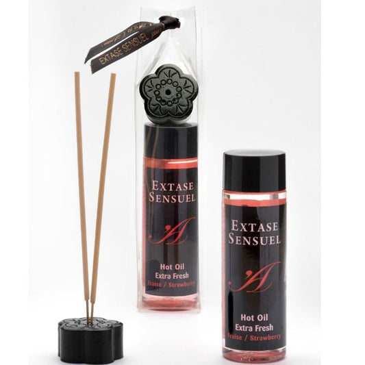 SENSUAL EXTASE - HUILE DE MASSAGE EFFET FRAISE EXTRA FRAÎCHE 100 ML