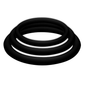 JOYDIVISION POTENZDUO - CONJUNTO DE 3 ANILLOS NEGROS - S, M, L