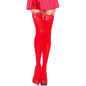 LEG AVENUE - CUISSES HAUTES IN NYLON AVEC NOEUD ROUGE TAILLE UNIQUE