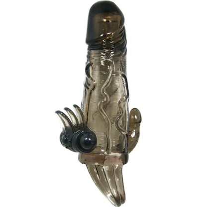 Baile – Couvre Pénis Brave Man avec Stimulation Clito et Anal Double Bullet Noir 16.5 cm