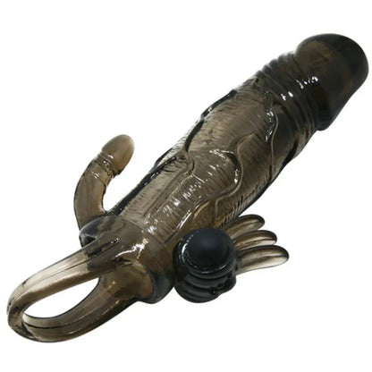 Baile – Couvre Pénis Brave Man avec Stimulation Clito et Anal Double Bullet Noir 16.5 cm