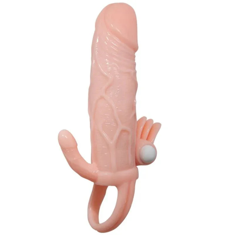 Baile – Couvre Pénis Brave Man avec Chair de Stimulation Clit et Anal 16.5 cm