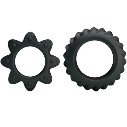 BAILE - KIT DE 2 ANILLOS DE SILICONA CON FLORES
