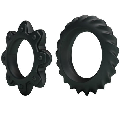 BAILE - KIT DE 2 ANILLOS DE SILICONA CON FLORES