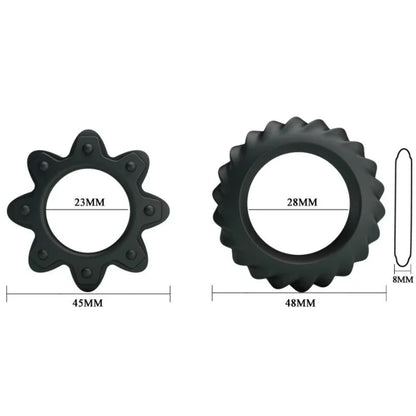 Baile – Kit 2 Anneaux Fleuri en Silicone