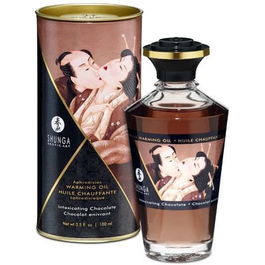 SHUNGA - WARMING MASSAGE OIL INTENSE CHOCOLATE FLAVOR 100 ML