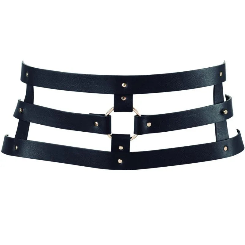 Bijoux – Indiscrets Ceinture Labyrinthe avec Bracelet Noir