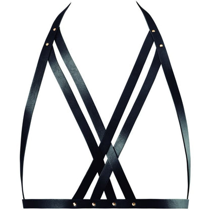 BIJOUX INDISCRETS MAZE - SUJETADOR HALTER ARNÉS NEGRO