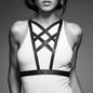 BIJOUX - ARNÉS CRUZADO INDISCRETS MAZE CON COLLAR NEGRO
