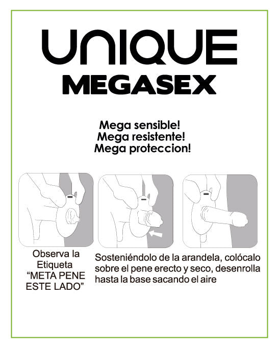 UNIQ - MEGASEX PRÉSERVATIFS SANS LATEX SENSITIVE 3 UNITÉS