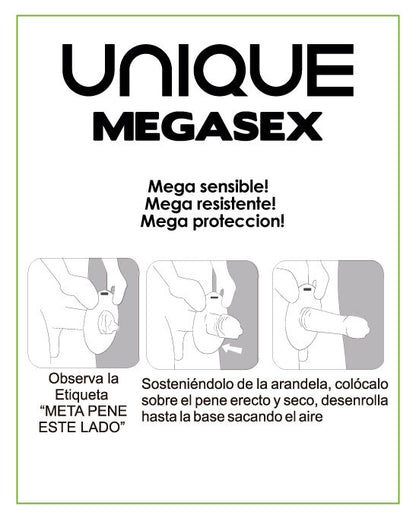 UNIQ - MEGASEX PRÉSERVATIFS SANS LATEX SENSITIVE 3 UNITÉS