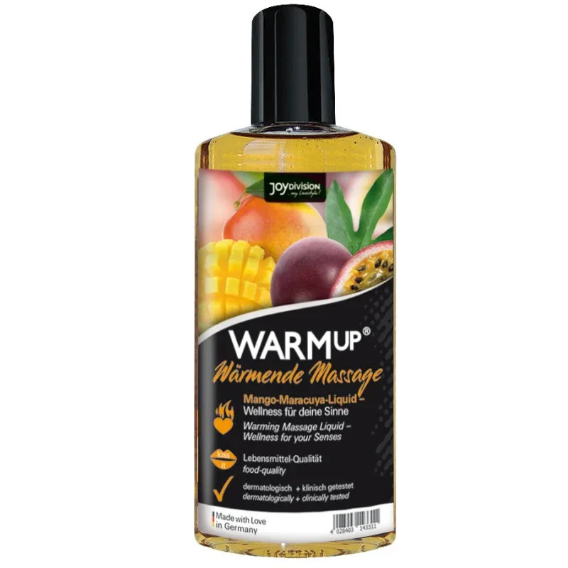 Joydivision Aquaglide – Huile de Massage Warmup Mangue et Maracuya 150 ml