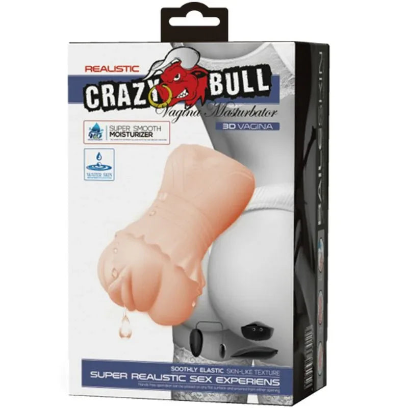Crazy Bull – Masturbadeur Vagin Peau D'Eau avec Balles Vibrantes