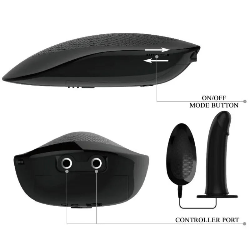 Pretty Love Vito Strap On avec Gode Creux et Vibration 17.3 cm
