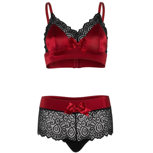 LEG AVENUE - TWO-PIECE SET RED AND BLACK L/XL
