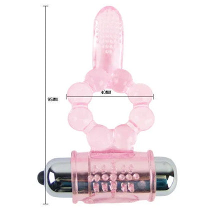 Baile – Anneau Silicone 10 Rythmes de Langue avec Vibration Rose