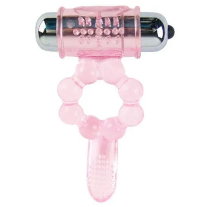 Baile – Anneau Silicone 10 Rythmes de Langue avec Vibration Rose