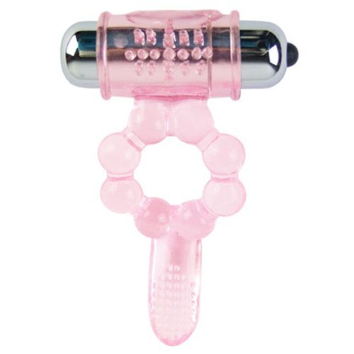 DANCE - ANNEAU SILICONE 10 RYTHMES DE LANGUE AVEC VIBRATION ROSE